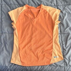 Eddie Bauer Orange and Yellow Long Sleeve Tee